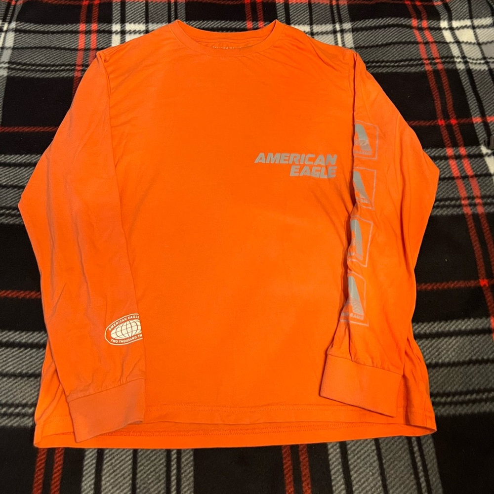 American Eagle Orange Long Sleeve Tee